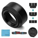 67mm Lens Hood,Fotover Universal Collapsible Rubber Lens Hood Sun Shade with Centre Pinch Lens Cap for Canon Nikon Sony Pentax...
