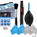 Camera Lens Cleaning Kit - Air Blower, Cleaning Brush, 2in1 Lens Cleaning Pen, 50 Individually Wrapped Wet Tissues and 4...