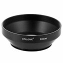 CELLONIC® Ø 82mm Wide Angle Lens Hood Compatible for Tokina Metal Screw-in Cylindrical/Round Sun Shade Protector Cover