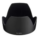 CELLONIC® EW-83J Lens Hood Compatible for Canon EF-S 17-55mm f/2.8 IS USM Plastic Bayonet Flower/Tulip/Petal Sun Shade Protector Cover