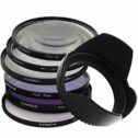 DynaSun 55mm Slim Circular Polarising Filter Set with Skylight Filter, Slim Lens Protector, Ultra Violet Filter, Slim 4 Point Star...