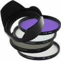 DynaSun 62mm Slim Circular Polarising Filter Set with Lens Skylight Filter, MCUV Filter, Slim Camera Lens, Daylight FL-D Filter, Crown...