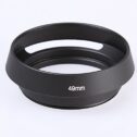 Fotga Black Metal Hollow Vented Curved 49mm lens Cover Screw-in lens Hood for Leica 49mm Thread Filter Lens DSLR