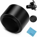 Fotover 58mm Tele Metal Screw-in Lens Hood with Centre Pinch Lens cap for Canon Nikon Sony Pentax Olympus Fuji Sumsung...