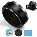 Fotover Unique 52mm metal Standard Screw-in standard Lens Hood with Centre Pinch Lens Cap for Canon Nikon Sony Pentax Olympus...