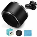 Fotover Unique 52mm Tele Metal Screw-in Lens Hood with Centre Pinch Lens Cap for Canon Nikon Sony Pentax Olympus Fuji...