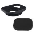 Haoge LH-B46P 46mm Square Metal Screw-in Lens Hood Hollow Out Designed with...