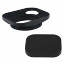 Haoge LH-B46P 46mm Square Metal Screw-in Lens Hood Hollow Out Designed with Metal Cap for Leica Rangefinder Camera with 46mm...
