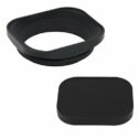 Haoge LH-B55T 55mm Square Metal Screw-in Lens Hood with Cap for Leica APO-Summicron-M 90mm f/2 ASPH E55, Summicron-R 50mm f2...