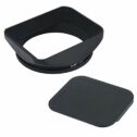 Haoge LH-B67T 67mm Square Rectangular Metal Screw-in Lens Hood with Cap for 67mm Canon Nikon Sony Leica Carl Zeiss Voigtlander...