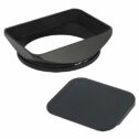 Haoge LH-B72T 72mm Square Rectangular Metal Screw-in Lens Hood with Cap for 72mm Canon Nikon Sony Leica Carl Zeiss Voigtlander...