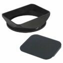 Haoge LH-B77T 77mm Square Rectangular Metal Screw-in Lens Hood with Cap for 77mm Canon Nikon Sony Leica Carl Zeiss Voigtlander...