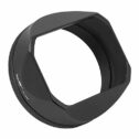 Haoge LH-X54B Square Metal Lens Hood Shade with 49mm Adapter Ring for Fujifilm Fuji X100V Camera Black