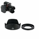 JJC Lens Hood with 40.5mm Adapter Ring for Sony FE 28-60mm F4-5.6, 16-50mm F3.5-5.6 Lens + Alpha A7 A7C A7S...