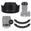 JJC Reversible Lens Hood with Lens Contacts Protector Cover Cap for Canon 18-135mm F3.5-5.6 IS USM, RF 24-105mm F4-7.1 IS...