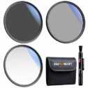 K&F Concept 49mm UV CPL ND4 Lens Accessory Filter Kit UV Protector Circular Polarizing Filter Neutral Density Filter for DSLR...
