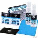 Lens and Screen Cleaning Kit - 2 Spray Bottles, 2 Microfiber Cloths (Size L + S), 50 Individually Wrapped Wet...
