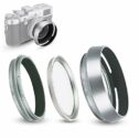 Lens Hood and Adapter Ring Fits for Fujifilm Fuji X100V, X100F, X100T, X100S, X100, X70 Replaces Fujifilm LH-X100 (with UV...