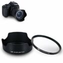 Lens Hood and UV Filter Fits for Canon EF-S 18-55mm f/3.5-5.6 IS STM Replaces Canon EW-63C
