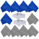 Microfiber Cleaning Cloths - 10 Colorful Cloths and 2 White ECO-FUSED Cloths - Ideal for Cleaning Glasses, Spectacles, Camera Lenses,...