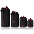 POLAM-FOTO 4 Pack Thick Lens Pouch Set for Protect DSLR Camera Lens,...