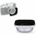 PROfoto.Trend/JJC Silver Square Metal Lens Hood and Adapter Ring Kit for Fujifilm X100F, X100T, X00S, X100 and X70 Cameras --...