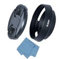 SIOTI Camera Standard Vented Metal Lens Hood with Cleaning Cloth and Lens...