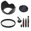SK26 52mm Diameter Camera Lens Bundle Kit Lens Hood Cap UV Filter Brush Set For Canon EF-M 55-200mm f/4.5-6.3 IS...